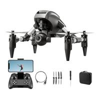 AUTOFigure Avión De Control Remoto V42, Mini Drone Interior con Cámara 1080P, Pequeño RC Quadcopter Posicionamiento De Flujo Óptico, 3D Flip, One Key Start, Juguete Fácil De Volar-V42||4Pcs Battery