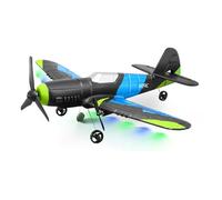 AUTOFigure G8 Remote Control Airplane 2 Modos De Despegue, 2,4 GHz 6 Axis Gyro Estabilizador RTF Planeador Aviones De Control Remoto Aviones Jet Fighter-Blue||4 Ppcs Batteries