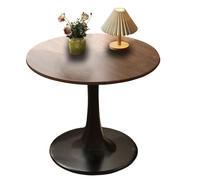AUTOFigure Mesa De Bar Tulip Mesa De Comedor, 2-4 Personas, Estilo De Mediados De Siglo, Redonda, Base De Pedestal, Pedestal Resistente para Comedor, Sala De Estar, Café-Walnut||90cm Diamond