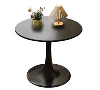 AUTOFigure Mesa De Bar Tulip Mesa De Comedor, 2-4 Personas, Estilo De Mediados De Siglo, Redonda, Base De Pedestal, Pedestal Resistente para Comedor, Sala De Estar, Café-Black||50cm Diamond