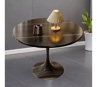 AUTOFigure Mesa De Barra Redonda, Mesas De Ocio Modernas Y Silla Hotel Business Recepción Oficina Mesa Redonda Leche Té Cafetería Pequeña Roundtabl-Black||Diameter 100cm