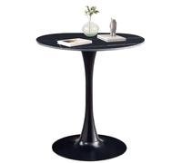 AUTOFigure Pequeños Muebles del Comedor De La Cocina, Mesa De Comedor del Pedestal, Tabla del Ocio, Tabla De La Sala De Estar-Black Marble Grain||80 * 80 * 74cm