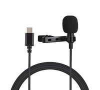 Autofoto Dispositivo móvil CTJ 1.5m USB-C/Tipo-C Jack de Solapa con conexión de Cable del Condensador del micrófono de grabación