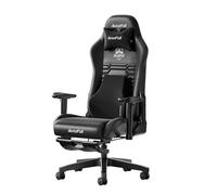 AutoFull C3 Silla Gaming Ergonómica con Tejido Premium, Reposapiés, Reposacabezas Y Soporte Lumbar, Ajuste De Altura E Inclinación (Negro & Blanco)