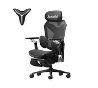 AutoFull G7 Silla Gaming con Soporte Lumbar 3 Zonas y Malla Transpirable | Soporte lumbar de 3 zonas, reposabrazos 720°, reclinación 140°, reposapiés y malla transpirable para tu setup gaming