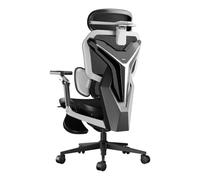 AutoFull Silla de oficina ergonómica para videojuegos con soporte lumbar dinámico, giro completo de 720°, inclinación de 140° y cojín cervical 4D (negro)