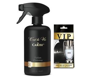 AutoFullCar - Ambientador de Coche y Hogar 250 ml CARIBI VIP C’est laVie | Spray Aromático Duradero Inspirado en Perfumes Comerciales de Alta Gama (808)