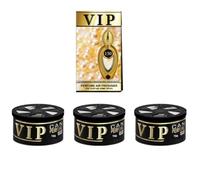 AutoFullCar - Ambientador Premium CARIBI VIP en lata con interior de silicona inyectada, inspirado en perfumes de alta gama, aroma duradero hasta 60 días, para coche y hogar (PACK DE 3, 150)