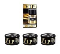 AutoFullCar - Ambientador Premium CARIBI VIP en lata con interior de silicona inyectada, inspirado en perfumes de alta gama, aroma duradero hasta 60 días, para coche y hogar (PACK DE 3, 711)