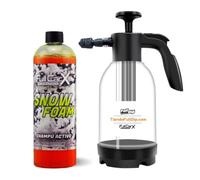 AutoFullCar - FOAMER - GENERADOR DE Espuma Manual con Champú Activo Snow Foam FullCarX 750 ml - Limpieza de carrocería (FOAMER + CHAMPÚ 750 ml)