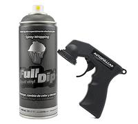 AutoFullCar Full Dip Spray Vinilo Líquido 400 ml con Adaptador (Negro Metalizado)