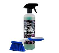 AutoFullCar - Kit Economy Llantas Total Wheel FullCarX 750 ml - Limpieza Profesional Cepillo Especial - Detailing Coche Eficaz Eliminación Suciedad Grasas Exterior