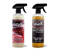 AutoFullCar - Kit Limpieza TAPICERÍA Piel y Cuero Asientos e Interiores Limpiador e Hidratante Piel Cuero 2 x 750 ml FullCarX by Full Dip