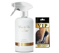 AutoFullCar - Pack Ambientador Coche Colgante CARIBI VIP + Perfume Recarga 250 ml C’est laVie | Aroma Elegante Inspirado en Perfumes de Prestigio para Coche, Hogar u Oficina (300)