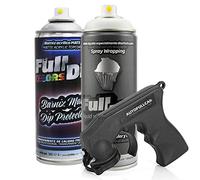 AutoFullCar - Pack Full Dip Bicicleta - 2 Spray (Color + Barniz Protector) - Vinilo Líquido FullDip - Cuadro Ruedas Bicicleta | Mountain Bike MTB (Blanco, Mate)