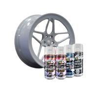 AutoFullCar - Pack Llantas - Full Colors By Full Dip - PINTURA ACRÍLICA PERMANENTE - Formato Spray 400 ml/u. - Contiene Aparejo, Pintura y Barniz Acabado Brillo o Mate (NARDO GREY MATE)