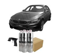 AutoFullCar - Pack para Pintar el Coche con Spray Full Dip 600 ml (12 Unidades) - Pintura Vinilo con Regalo Adaptador de spray (Hyperblack)