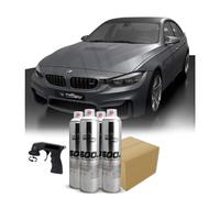 AutoFullCar - Pack para Pintar el Coche con Spray Full Dip en formato de 600 ml - Vinilo Líquido - Regalo Adaptador de spray (Antracita Metalizado, Berlina)