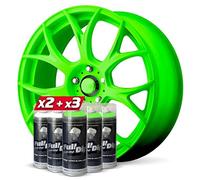 AutoFullCar - Pack Sprays 3 Full Dip Verde Fluor con Base Blanca - Vinilo Líquido - 400 ml. Unidad