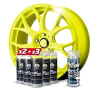 AutoFullCar Pack Sprays Full Dip Amarillo Fluor Brillo con Base Blanca