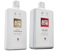 Autoglym Bálsamo para el Cuidado del Cuero - Protege y Preserva el Cuero del Automóvil de la Sequedad y el Agrietamiento -500 ml & Super Resin Polish - Quita los Rasguños y Arañazos