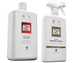Autoglym RCS500 Rapid Ceramic Spray, Tratamiento Cerámico para Coches en Espray + AG 201000 Super Resin Polish-Quita los Rasguños y Arañazos, Protección Similar a la Cera