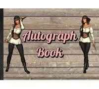 Autograph Book for Girls: Notepad for Signatures and/or Photos of Famous People with Pirate cover | Ideal for Theme Parks, Vacations or Trophy Hunters | 120 Pages