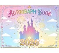 Autograph Book for Kids: Character Signature Memory Book with 80 Pages and Photo Spaces | Large 8.25x6 Landscape Theme Park Vacation Journal