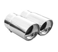 Autohobby 6017 - Doble embellecedor de tubo de escape universal para tubo de escape deportivo de acero inoxidable hasta 65 mm cromado A B C G H J CC 3 4 5 6 7