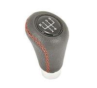 Autohobby Pomo para palanca de cambios, piel sintética, color negro y rojo