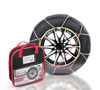 Autolabel Juego de 2 Cadenas de Nieve Metálicas Safe Grip Eslabón 9mm. Homologadas TÜV ÖNORM (Talla según Medidas de neumáticos) (Talla 80)