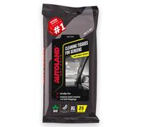 Autoland Car Care - Toallitas limpiadoras para parabrisas de coche, para una limpieza rápida de superficies de cristal y espejos, biodegradables, 25 unidades