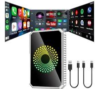 Autolink Ai Magic Box - Adaptador inalámbrico 3 en 1 para reproducción de coche para transmisión de Netflix/YouTube/TikTok, Plug & Play, WiFi de doble banda, fácil configuración, soporte inalámbrico