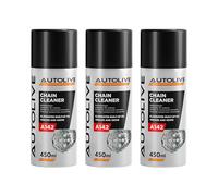 AUTOLIVE - Desengrasante Limpia Cadenas - Pack de 3un Limpiador de Cadenas Moto Bicicleta Coche - A142 Chain Cleaner Spray 450 ml