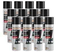 AUTOLIVE GROUP Lubricante de Silicona en Spray - Pack de 12 - para Plástico, Caucho, Metal, Vidrio - Resiste -45ºC a +200ºC - 250ml