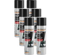 AUTOLIVE GROUP Lubricante de Silicona en Spray - Pack de 6 - para Plástico, Caucho, Metal, Vidrio - Resiste -45ºC a +200ºC - 250ml