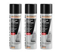 AUTOLIVE Limpiador de Tapicería para Coche Pack de 3 - Espuma Textil Interior - Limpieza de Alfombrillas, Tejidos, Techos y Plásticos - Neutraliza Olores y Reaviva Colores 650 ml