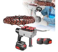 Automatic 40 m/min Electrical Cable Tie, Driven by 6 Wheels, Adjustable-Speed Electrical Cable Extractor, Cable Threading Machine for Construction.
