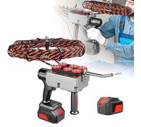 Automatic 40 m/min Electrical Cable Tie, Driven by 6 Wheels, Adjustable-Speed Electrical Cable Extractor, Cable Threading Machine for Construction.
