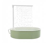 Automatic Bird Bath, Conure Waterer Spray, Ergonomic 12.4x3.14 Inches Basin with ABS Build, Pump Fountain, Running Stream with Modern Style, Outdoor Shower for Parakeet