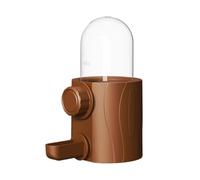 Automatic Bird Drinker, Parrot Water Feeder, Pet Cage Supplies, 250ml Capacity Easy to Install Sturdy Transparent Container for Outdoor, Acrylic, Brown