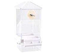 Automatic Bird Feeder - Automatic Parrot Feeder Cage Accessories | Clear Parakeet Food Seed Container Box | Anti-Spill Bird Feeders For Outdoors Viewing, Removable Tray, Large Capacity