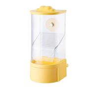 Automatic Bird Feeder, Cage Food Dispenser, 7.48x3.15 Inches, Outside Bird Feeding Station, Husk Separator with Perch, Easy Refill Pet Accessory, for Bluebird Finch Sparrow Aviary Solution