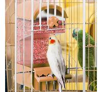 Automatic Bird Feeder - Cage Food Dispenser, Transparent Small Bird Feeder, Self-Service Feeding Device | Backyard Aviary, Tropical Birds Feeding, Home Pet Maintenance Birds Lover Accessory Convenient