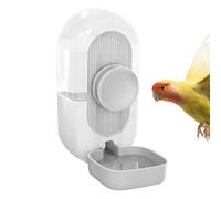 Automatic Bird Feeder Cage, Transparent Food Dispenser, 4.25x6.3x8.86 Inches, Large Capacity Seed Holder, Parrot and Parakeet Cage Accessory for Easy Feeding