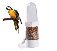 Automatic Bird Feeder, Clear Inside Cage Parrot Feeder and Water Dispenser, 6.69x3.54 Inches No Drinker Food Container for Budgies, Cockatiel, Lovebirds, Canary, Hummingbird
