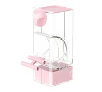 Automatic Bird Feeder - Clear Parakeet Feeding | Splash-Proof Lovebirds Feeder | 7.7x6.8x19cm Acrylic 200g With Chaff Separator Large Capacity For Macaw Conure Pet Parents Animal Lovers Trainers Zoo A