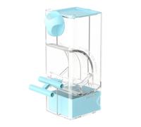 Automatic Bird Feeder - Clear Parakeet Feeding | Splash-Proof Lovebirds Feeder | 7.7x6.8x19cm Acrylic 200g With Chaff Separator Large Capacity For Macaw Conure Pet Parents Animal Lovers Trainers Zoo A