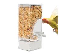 Automatic Bird Feeder - Clear Parakeet Feeding Station, Splash Proof Bird Cage Feeder | Transparent Food Dispenser for Macaw Conure Lovebirds Pet Birds Zoo Aviary Home Bedroom Living Room Study