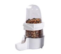 Automatic Bird Feeder for Cage - Clear Food and Water Container, Easy-to-Use Drinker, Durable Pet Supply | For Budgies Cockatiels Lovebirds Canary Hummingbird Cage Feeding Accessory